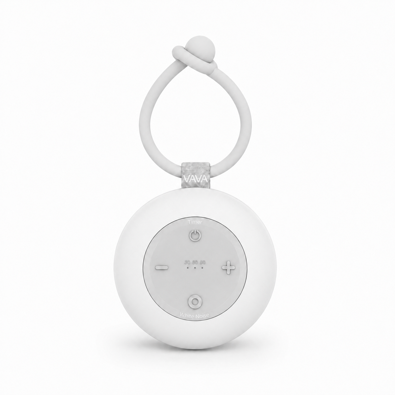 VAVA VA-CL005 Tragbare White-Noise-Maschine mit Nachtlicht, 18 Klänge, 5 Lichtmodi, Timer und 40 Std. Akku