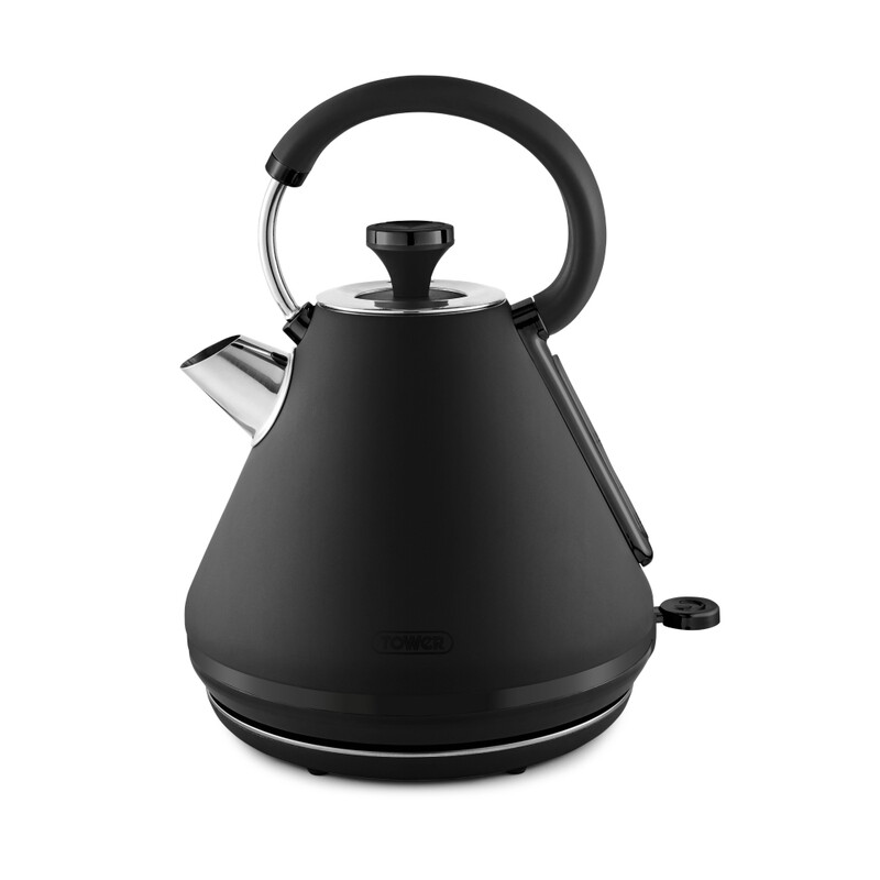 Sera Pyramid Kettle, 1.7L, 3KW, Black with Smoked Black Trim - T10079BLK