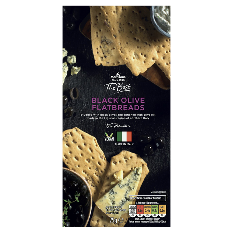The Best Black Olive Flatbread 75g