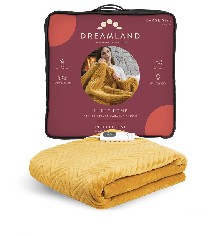 HurryHome Warming Throw-Mustard 160X120