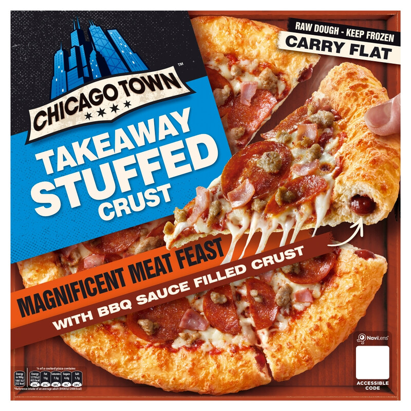 Takeaway BBQ Stuffed Magnificent Meat Feast Pizza 640 g