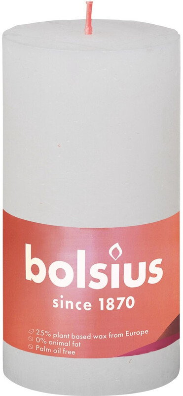 Bolsius Rustic Shine Stompkaars 13 cm Cloudy White