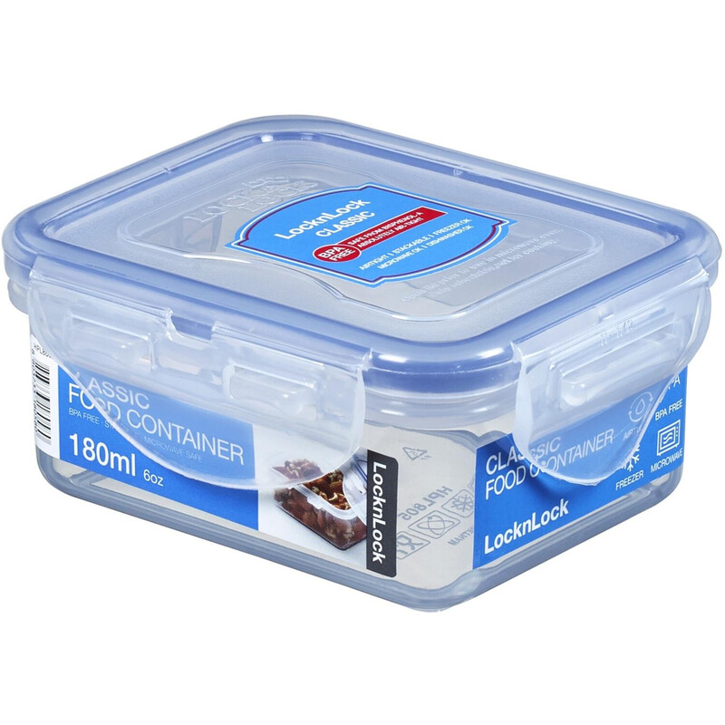 PP Classics Rechteckige Frischhaltedose, 180 ml, Transparent