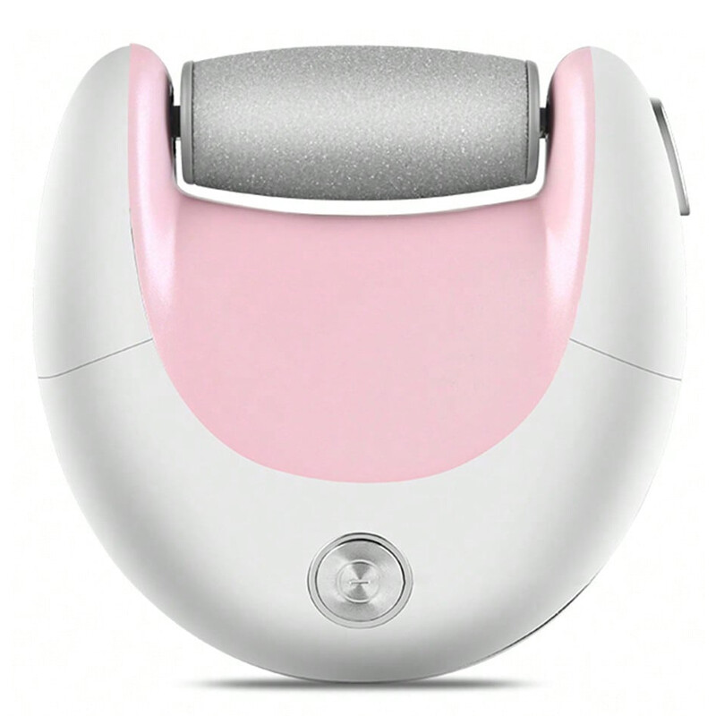 K·SKIN KD300 Elektrische Fußfeile/Fußpeeling-Werkzeug, tragbares USB-Ladedesign, leichtes Gehäuse, einfach zu bedienen, geeignet für die tägliche Fußpflege, Weiß/Rosa/Roségold
