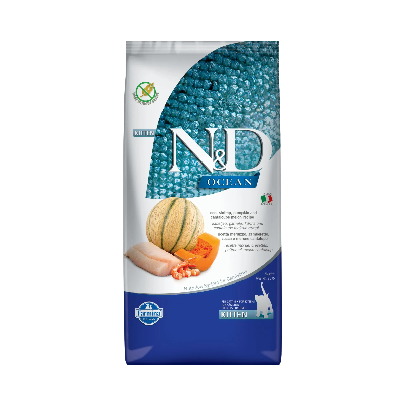 Farmina N&D Ocean Kattenvoer voor Welpen Kabeljauw 5 kg