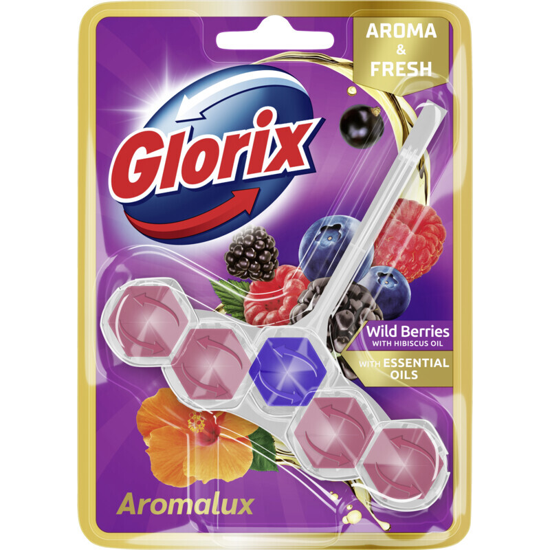 Glorix Aromalux WC Blok Wild Berries with Hibiscus Oil 50 g