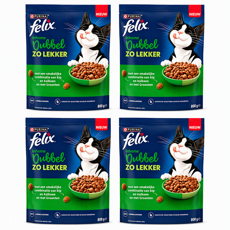 Felix Double as Nice Intérieur Poulet et dinde 800 g*4