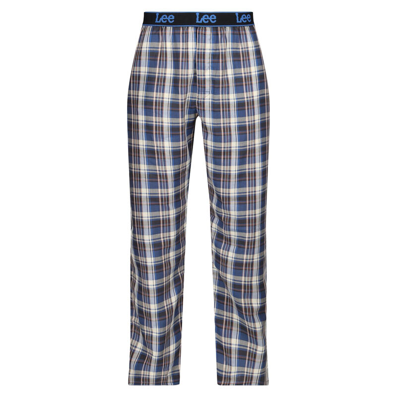 LEE Yukon loungeshort - antraciet/blauw geruit - XL