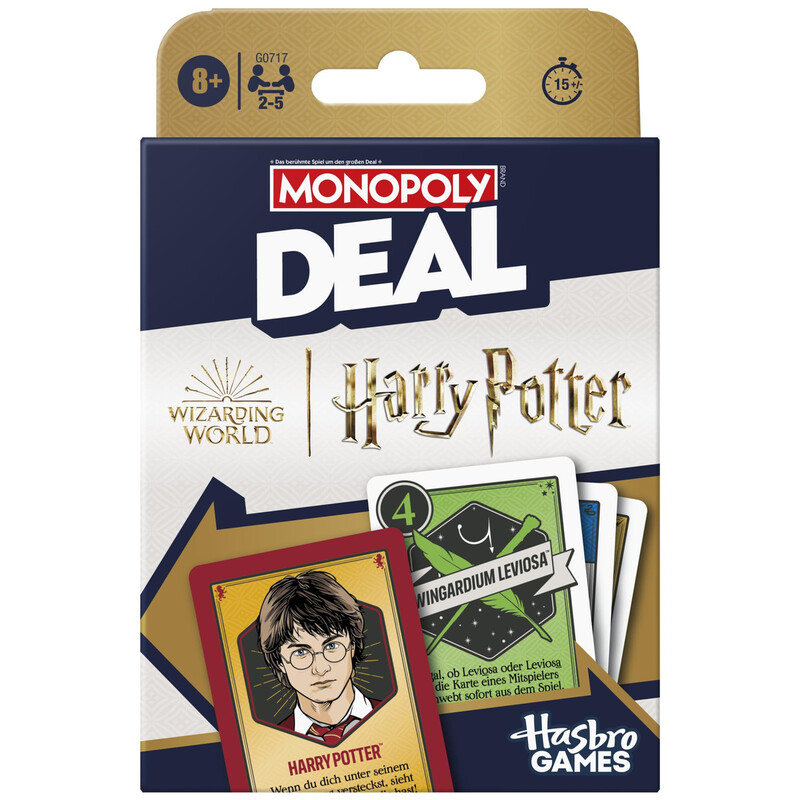 Hasbro Monopoly Kartenspiel Harry Potter: Deutsche Version für 2-5 Spieler, 111 Karten und 15-Minuten-Strategiespiel ab 8 Jahren