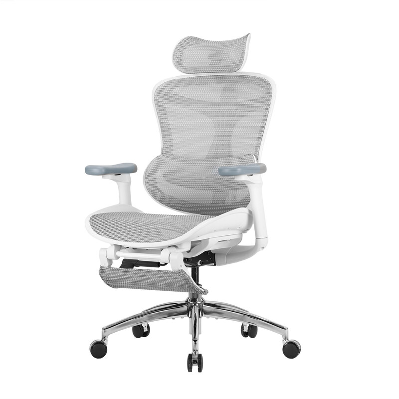 SIHOO Doro C300 Ergonomic Office Chair with Ultra Soft 3D Armrests, Dynamic Lumbar Support for Home Office Chair, Adjustable Backrest Desk Chair with Pedal (White)