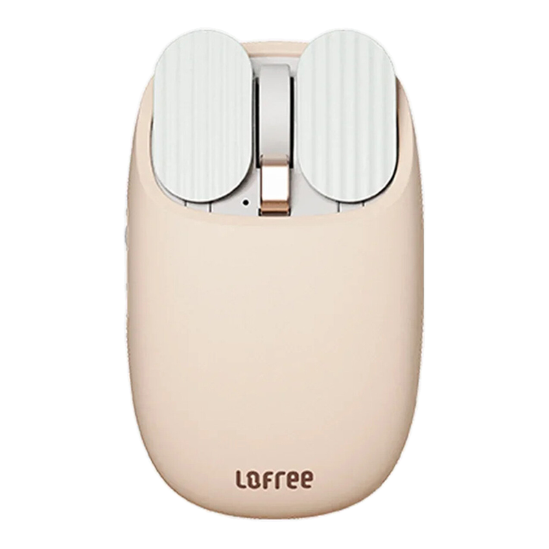 lofree Wavy Chips Bluetooth-Maus – dual-mode-Verbindung (Bluetooth/2,4 GHz), 5-stufig einstellbare DPI, 800 mAh Akku, Milchtee, EP115