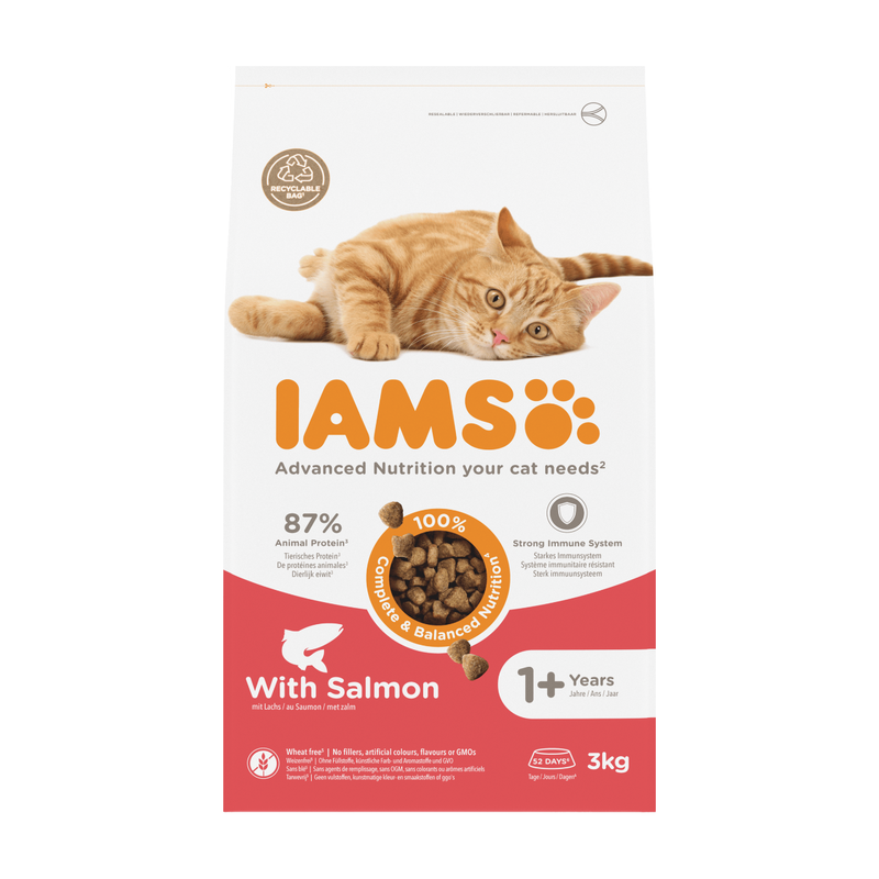 IAMS kattenvoer voor volwassen katten met zalm 3 kg