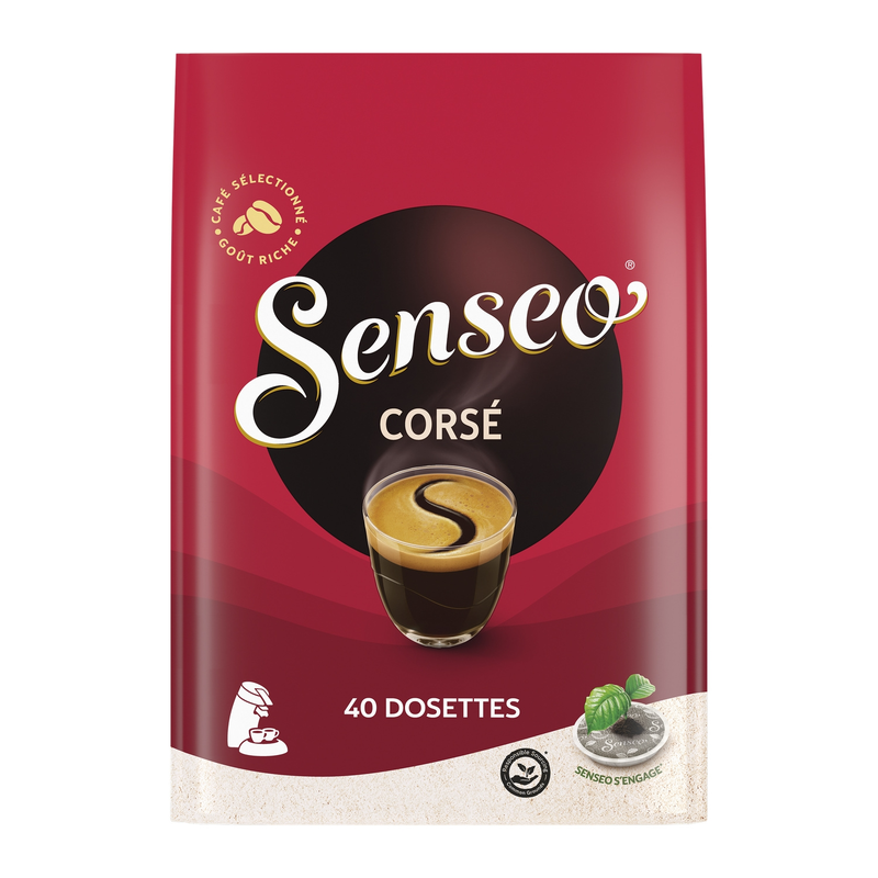 Café Dosettes Senseo Corsé – 40 Dosettes