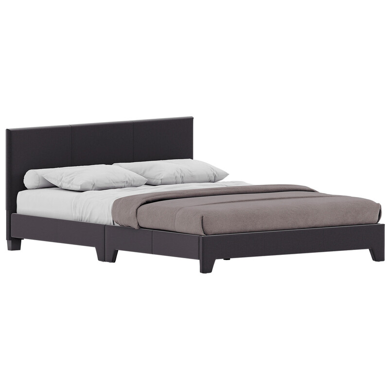 Bed Frame Victoria Linen Dark Grey King