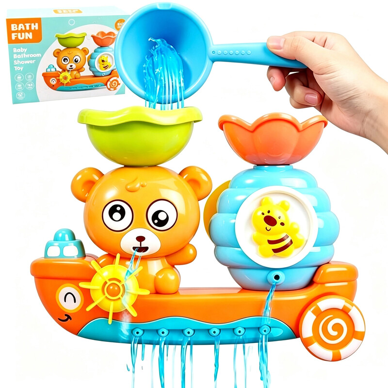 RILSO Kinder-Badespielzeug-Set - Niedliche Bären-Bade-Kollektion