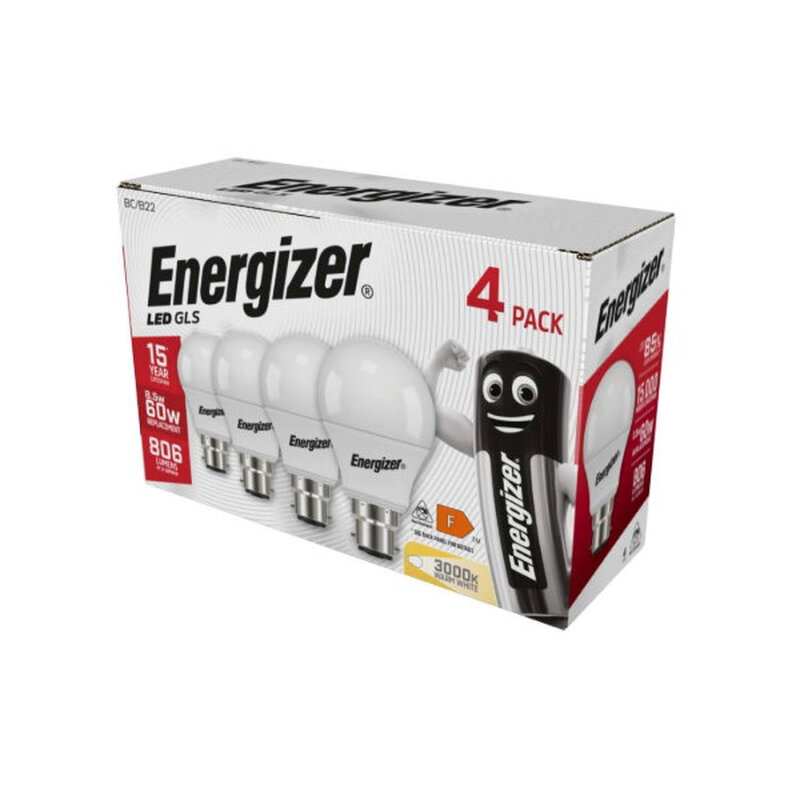 Light Bulbs LED Globe Frosted B22 Warm White 60W Non-Dimmable 4 Pack