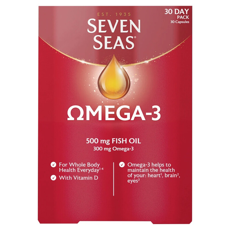Omega 3 Fish Oil Capsules with Vitamin D - 30 Capsules