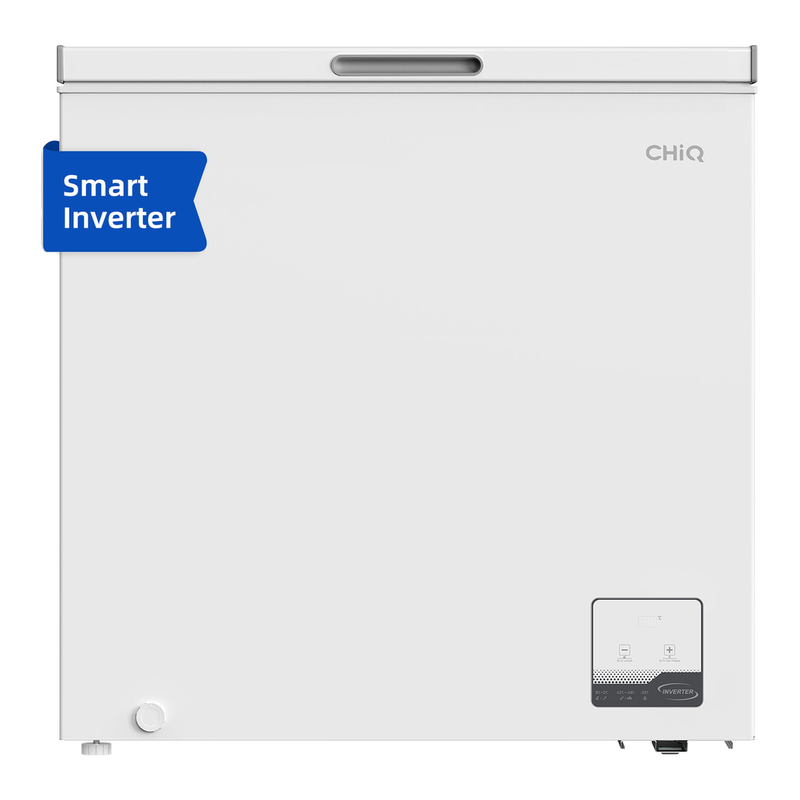 CHiQ Chest Freezer 199L White Digital Inverter E Rated Energy Efficient Home Freezer for Reliable Frozen Food Storage