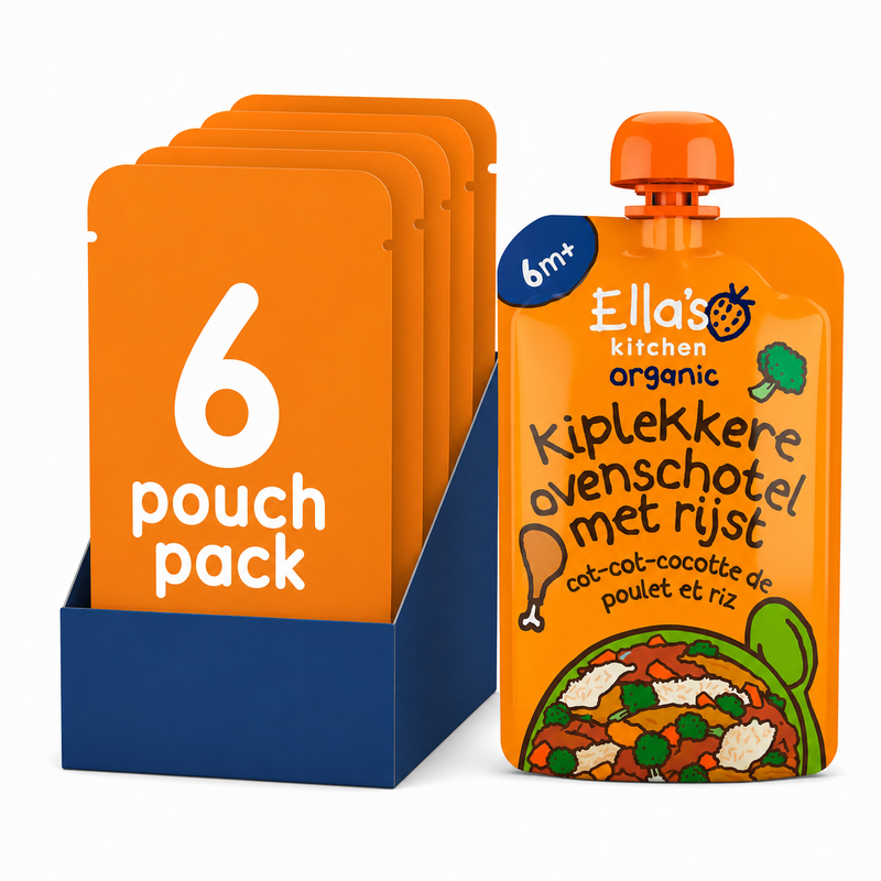 Ella's Kitchen BIO Kip Heerlijke Ovenschotel 6 M+ 130 g x 6