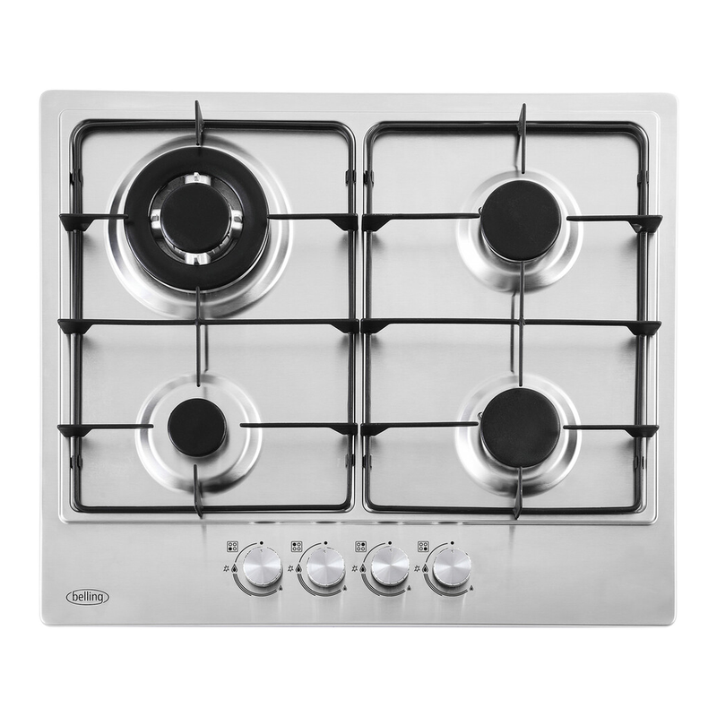 Belling Black Comfortcook Ghu753ri 75Cm Gas Hob Stainless Steel