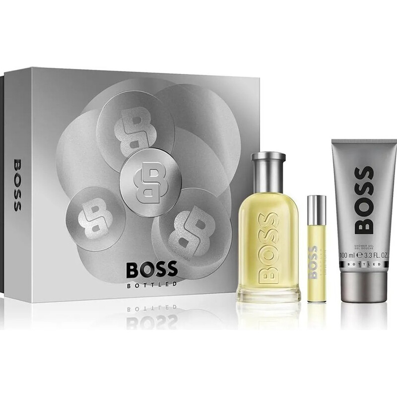 Hugo Boss Boss Bottled Duft-Geschenkset für Herren - EDT 100 ml + Duschgel 100 ml + EDT 10 ml