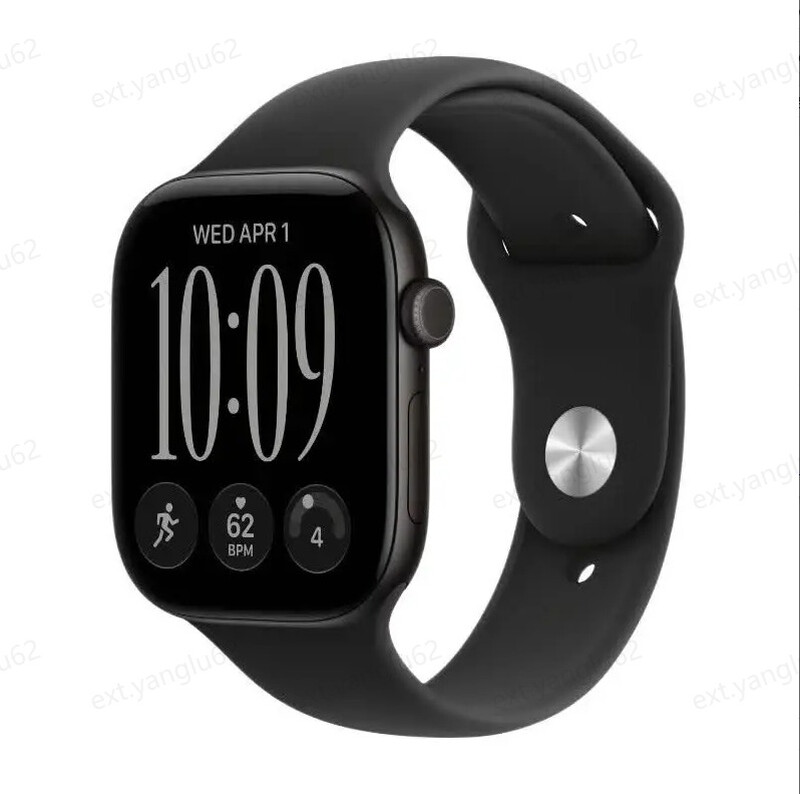 Apple Watch Series 12 GPS 46mm Black Aluminium Case with Black Sport Band - M/L
