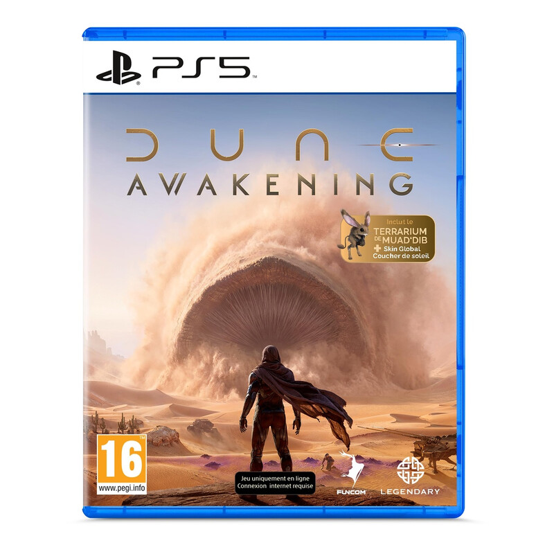 Dune: Awakening - Édition Day One - PlayStation 5 (Édition française/européenne) - PEGI 16, MMO de survie en monde ouvert, Disque physique + DLC, Version physique