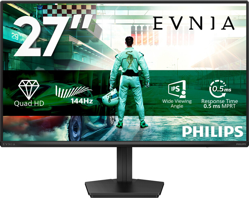 Philips Evnia 27M2N3500NF 27 inch QHD Gaming Monitor - IPS-paneel - 144 Hz - 0,5 ms Smart MBR - HDR10 - Adaptive Sync - DisplayPort 1.4 - HDMI 2.0