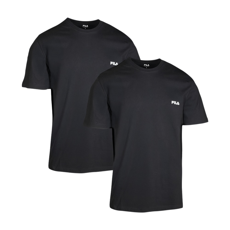 FILA - 2-pack t-shirts - Zwart - S