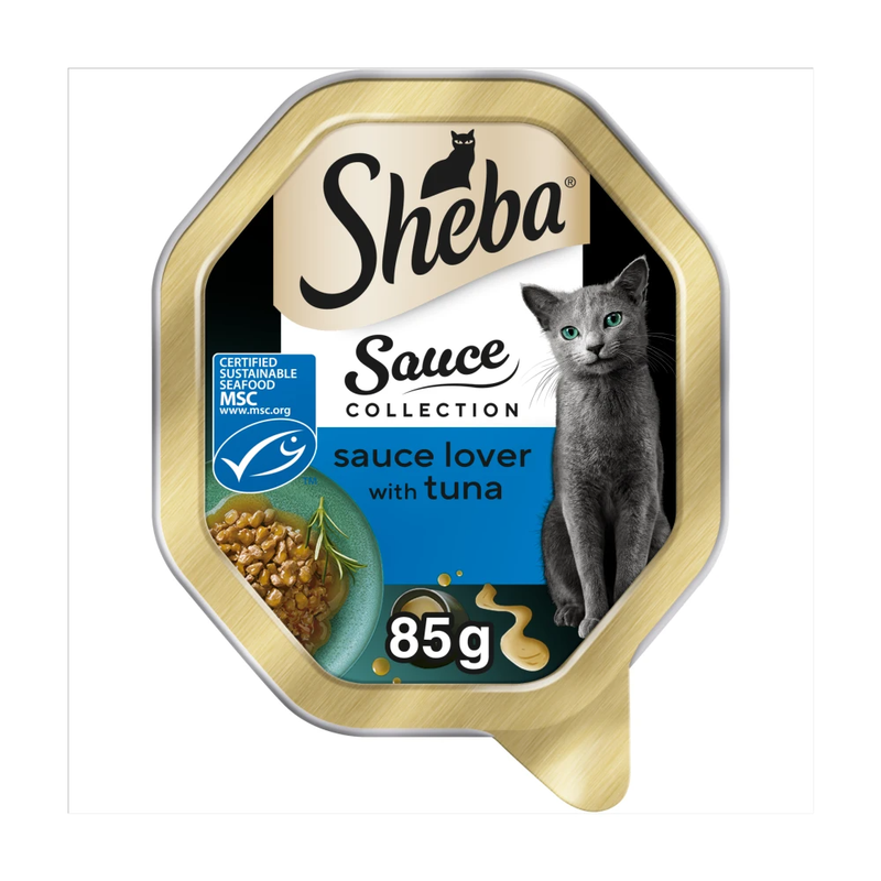 Sauce Collection Adult Wet Cat Food Tray Sauce Lover with Tuna 85g