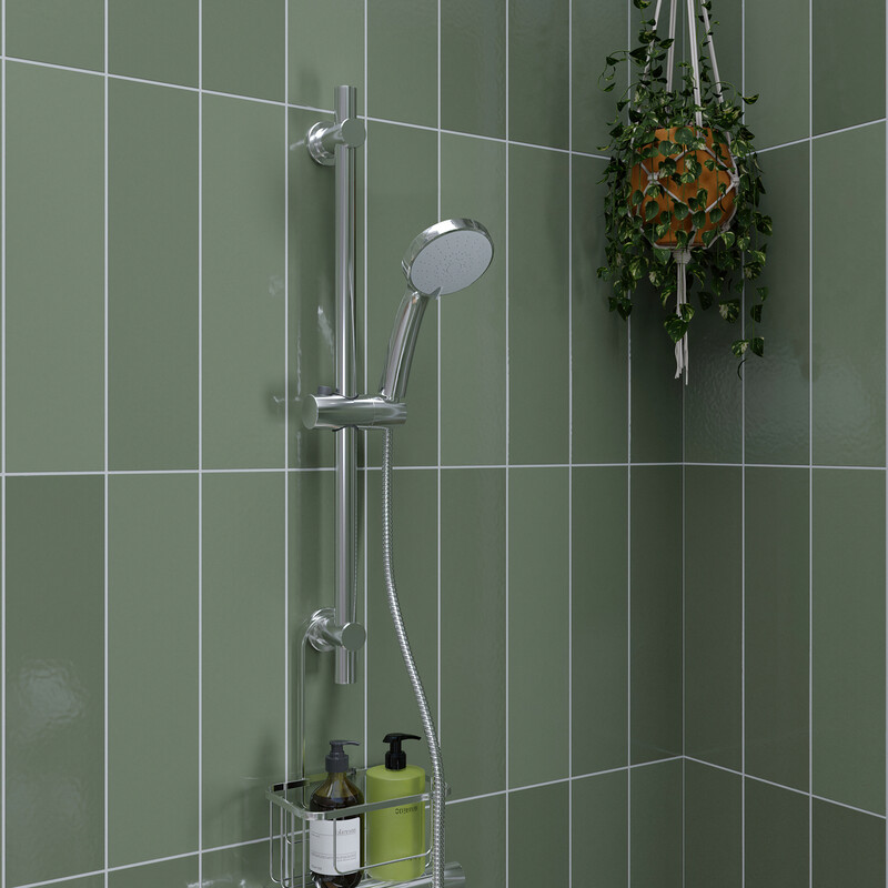 Presion Pressure Boosting Shower Head with 5 Settings - Chrome