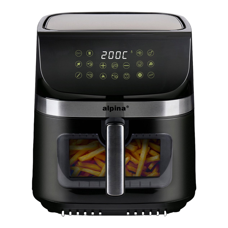 Alpina 9L 1800W Airfryer - Extra Grote Capaciteit - Digitale Timer en Temperatuurregeling - Snelle Luchtcirculatie