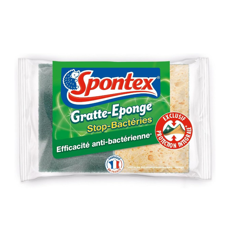 Eponge À Récurer Grattantes Antibactérienne Spontex Le Lot De 2 - vue 2