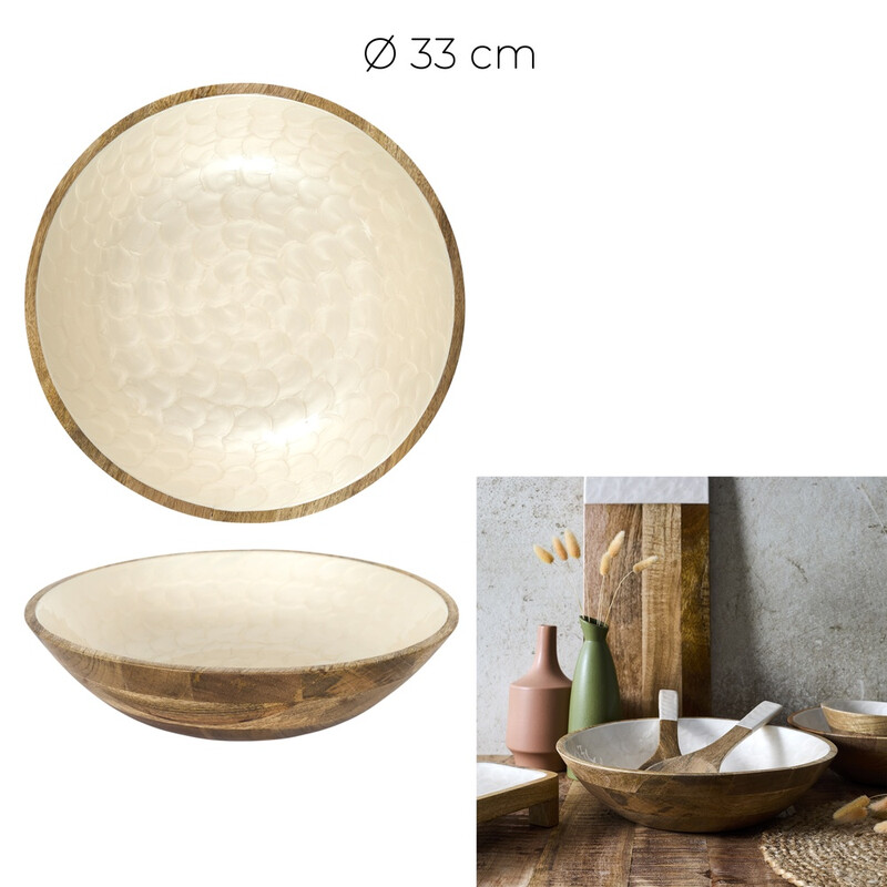 HOME DECO FACTORY Saladier manguier Nerina D33 cm