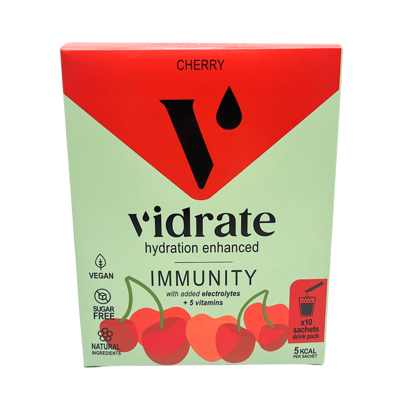 Vidrate Immunity Hydration Powder Cherry Flavour - 10 X 3G