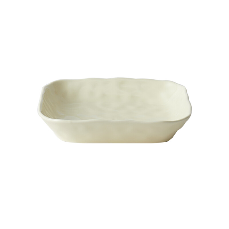 Jiwoo CREAM 7,5" quadratischer Teller Gelb im Set (6 Stück/Set)
