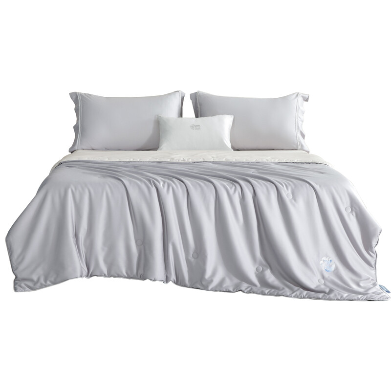 MENDALE anti-allergie donsdekbed van zijdemix, biologisch tussah wilde zijde & sojavezel dekbed, 200x200 cm, 870 g/10,5 TOG, ultrazachte ademende hypoallergene beddengoed, randstiksels & 33-punts quilting om verschuiven te voorkomen