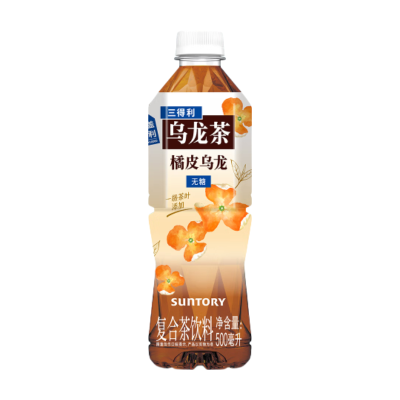 Suntory 【Cooling】【Hydration】Suntory Tangerine Peel Oolong Sugar-Free Tea Drink 500Ml