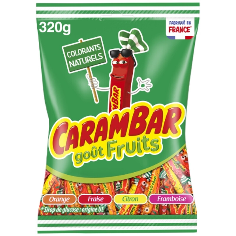 Carambar goût fruits colorants naturels