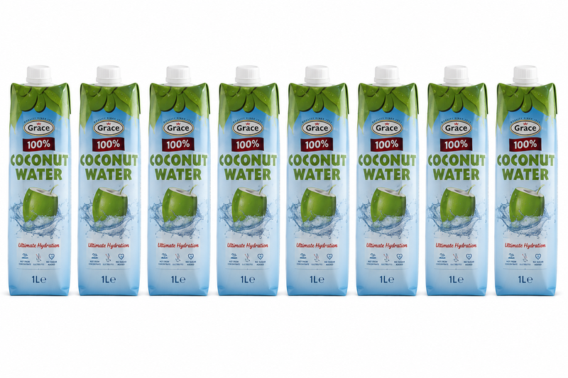 Grace 100% kokoswater - 8x1 L