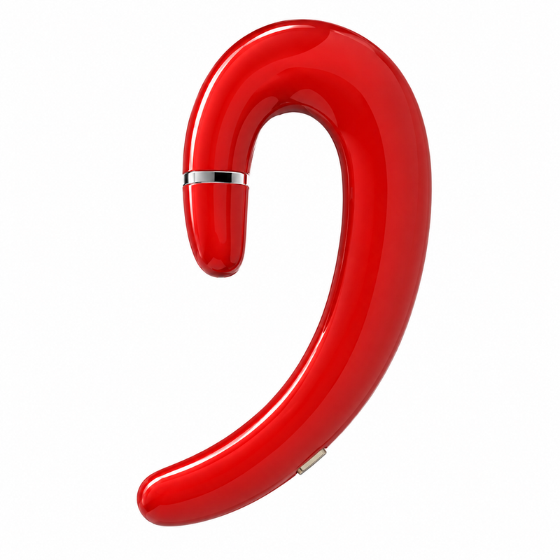 VoxorAI C6 Red Single Ear Hook Headphones, Bluetooth Headphones, Bone Conduction Headphones, Sports Headphones, Popular Online Model