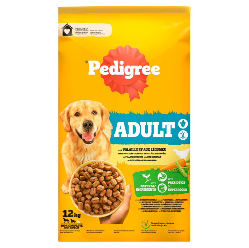 Pedigree droogvoer adult kip 12 kg
