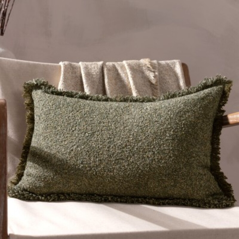 Yard Cushion Cover 'Doze' Rectangle Moss Green 40x60cm for Sofa, Chair Outdoor & Indoor Living Textiles Decorative Pillow