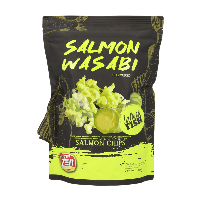 Dr. Zenzen zalmchips met zalm-wasabismaak 70 g