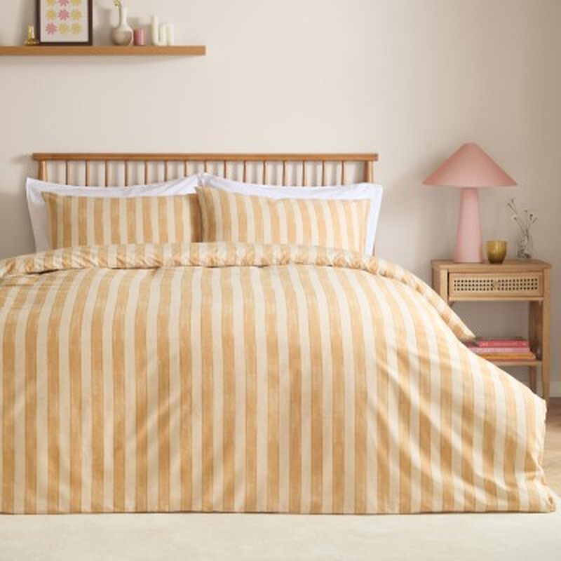 Dual Tone Single Duvet Set Butter Yellow