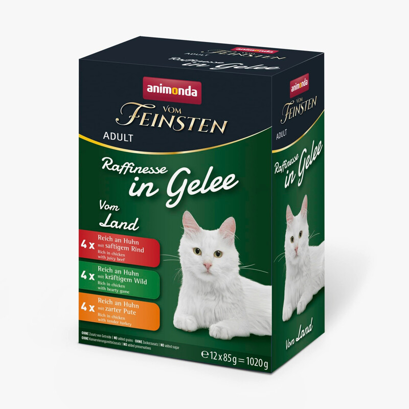 animonda Vom Feinsten Adult Raffinesse in Gelee Mixpack Wasser Katzennassfutter, 8× 12 × 85 g