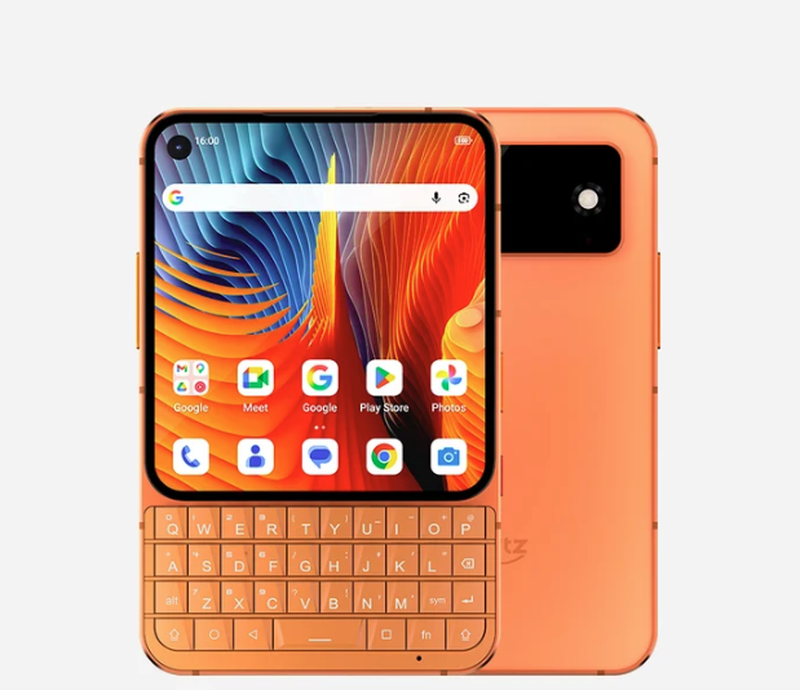Unihertz Titan 2 Elite 12GB RAM+256GB ROM World's Smallest 5G QWERTY Physical Keyboard Smartphone Orange, Dual Nano SIM Card + eSIM