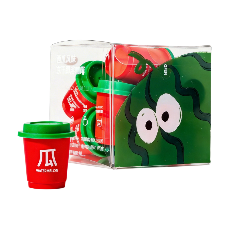 Office Fish Gefriergetrockneter Schwarztee mit Wassermelonengeschmack 2 g/Dragee × 9 Dragees/Schachtel
