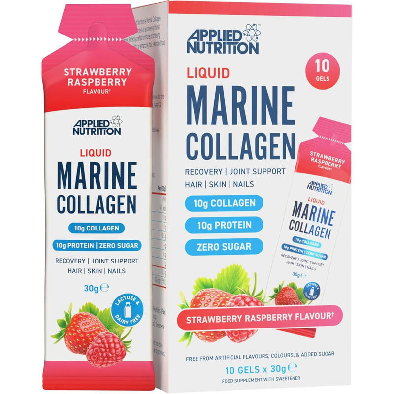 Marine Collagen Liquid Strawberry Raspberry - 10 x 30 g