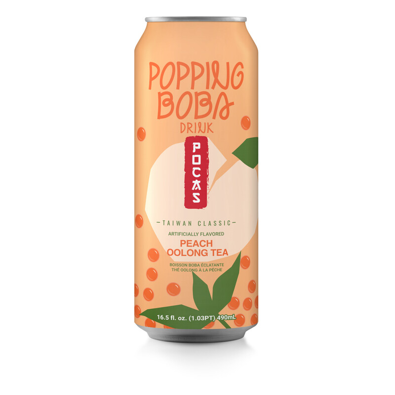 Sweet Popping Boba Peach Oolong Tea Drink 490ml